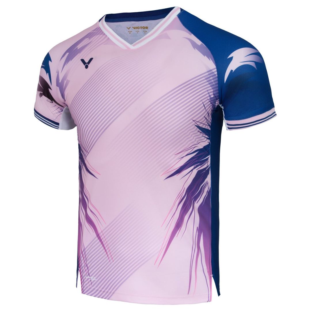 Victor T-50007CPS T-shirt - Deep Blue/Pink